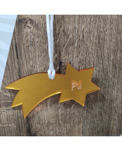 Adorno Estrella Fugaz Con Nombre Grabado