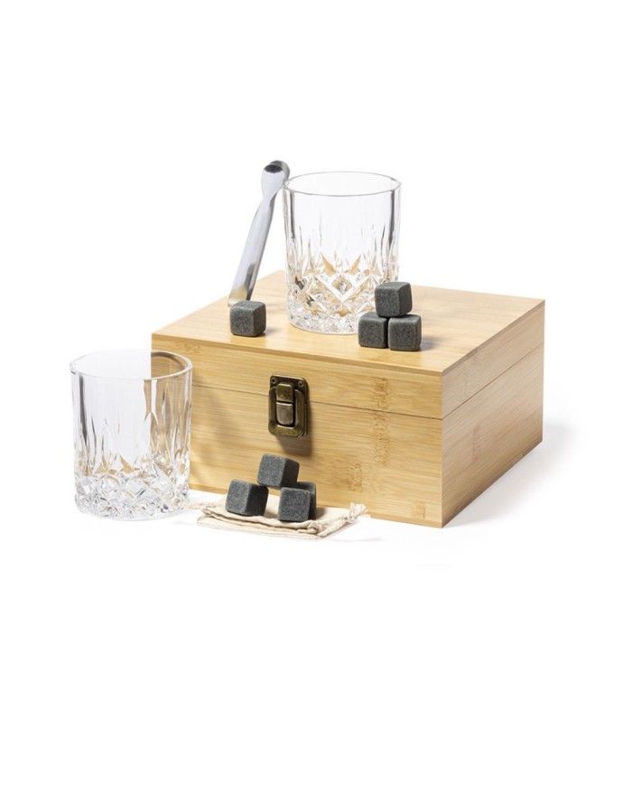 CAJA 2 VASOS WHISKY CON NOMBRE Y APELLIDO GRABADO