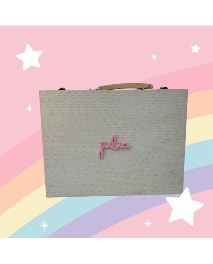 ESTUCHE MALETIN PINTURAS DE COLORES CON NOMBRE