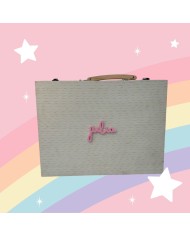 ESTUCHE MALETIN PINTURAS DE COLORES CON NOMBRE