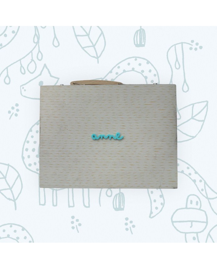 ESTUCHE MALETIN PINTURAS DE COLORES CON NOMBRE