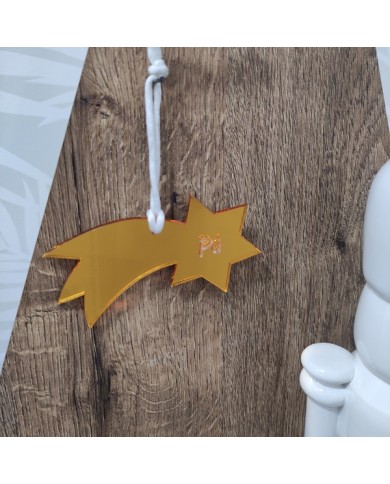 Adorno Estrella Fugaz Con Nombre Grabado