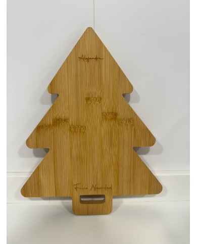 TABLA NAVIDAD PINO FELIZ NAVIDAD CON NOMBRE