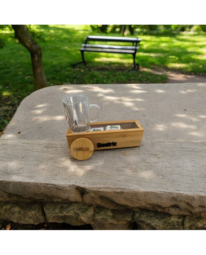 CAJA TÉ Y TAZA TÉ CON NOMBRE