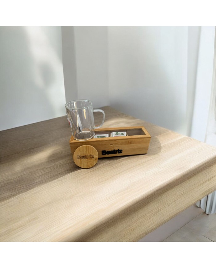 CAJA TÉ Y TAZA TÉ CON NOMBRE