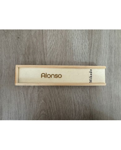 JUEGO MIKADO CON NOMBRE GRABADO JUEGO MIKADO CON NOMBRE GRABADO