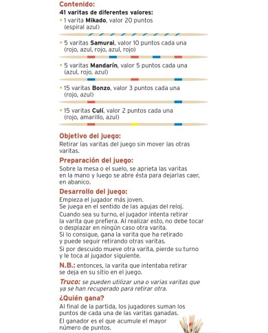 JUEGO MIKADO CON NOMBRE GRABADO JUEGO MIKADO CON NOMBRE GRABADO