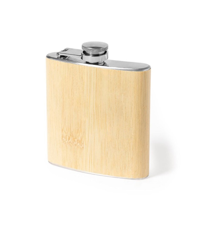 PETACA EN BAMBÚ CON NOMBRE GRABADO