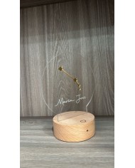 LAMPARA CONSTELACIONES CON 1 NOMBRE, BASE INALAMBRICA DE MADERA