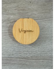 FAROLILLO CON NOMBRE CON FLORES PRESERVADAS Y TIRA DE LED