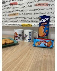 TAZA DESAYUNO PATRULLA CANINA CON NOMBRE.