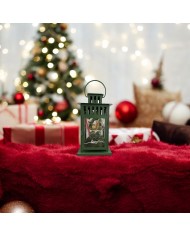 FAROLILLO CON NOMBRE CON FLORES PRESERVADAS Y TIRA DE LED