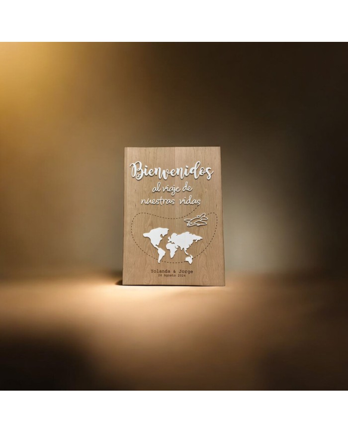 Cartel Bienvenidos al viaje de nuestras vidas