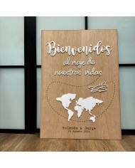 Cartel Bienvenidos al viaje de nuestras vidas