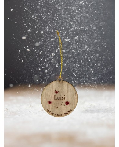 BOLA CON NOMBRE Y ESTRELLAS DE ESPEJO