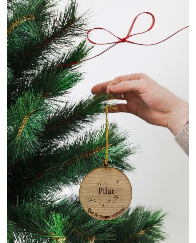 BOLA CON NOMBRE Y ESTRELLAS DE ESPEJO