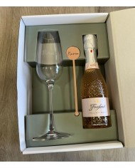 CAJA NAVIDEÑA CAVA ROSADO CON NOMBRE