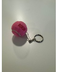 LLAVERO BOLA PADEL ROSA CON NOMBRE