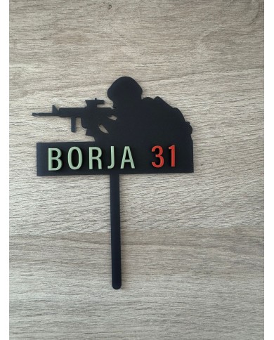 TOPPER AIR SOFT CON NOMBRE Y EDAD