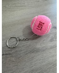 LLAVERO BOLA PADEL ROSA CON NOMBRE