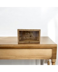 Caja de corcho de vino pequeña: "Porque lo importante son los momentos”