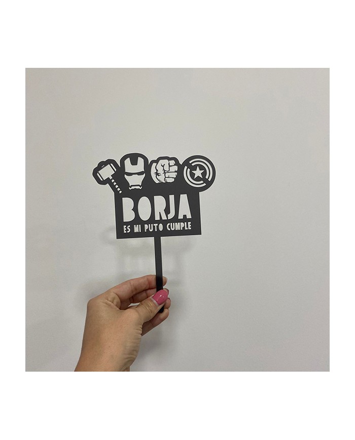 Topper Marvel Con o Sin Frase y Nombre