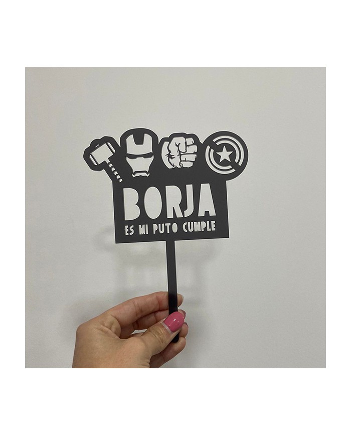 Topper Marvel Con o Sin Frase y Nombre