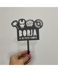 Topper Marvel Con o Sin Frase y Nombre