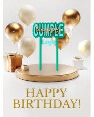 TOPPER HAPPY CUMPLE CON NOMBRE