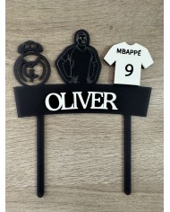 TOPPER REAL MADRID Y MBAPPE CON NOMBRE