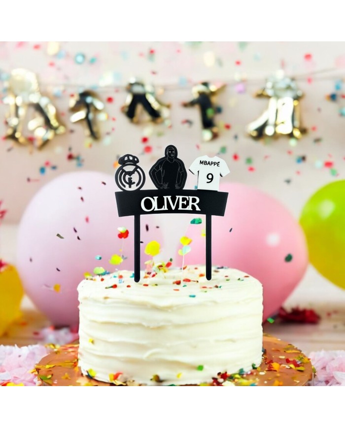 TOPPER REAL MADRID Y MBAPPE CON NOMBRE