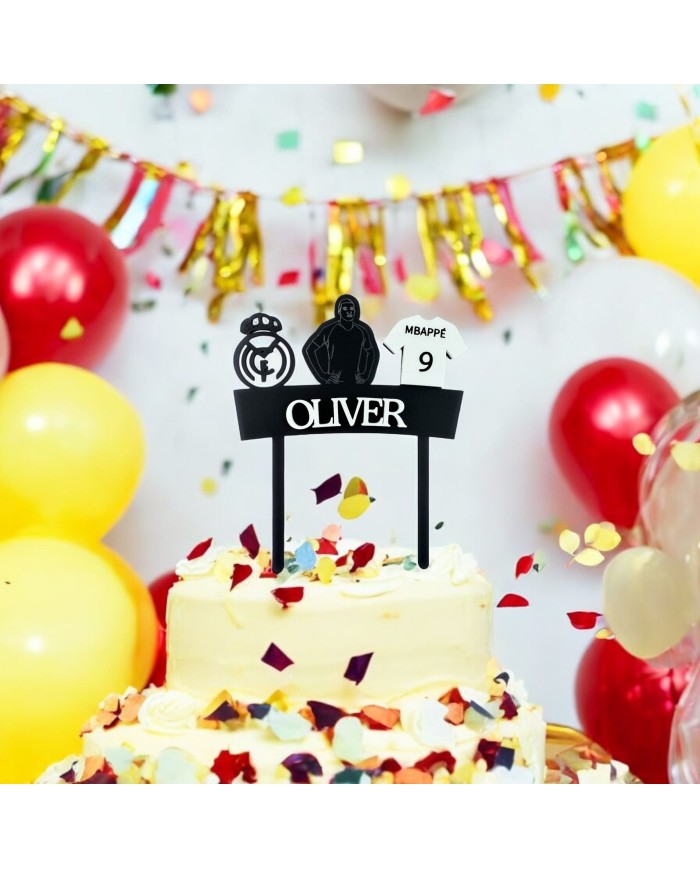 TOPPER REAL MADRID Y MBAPPE CON NOMBRE