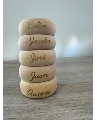 Servilletero de Madera con Nombre Grabado