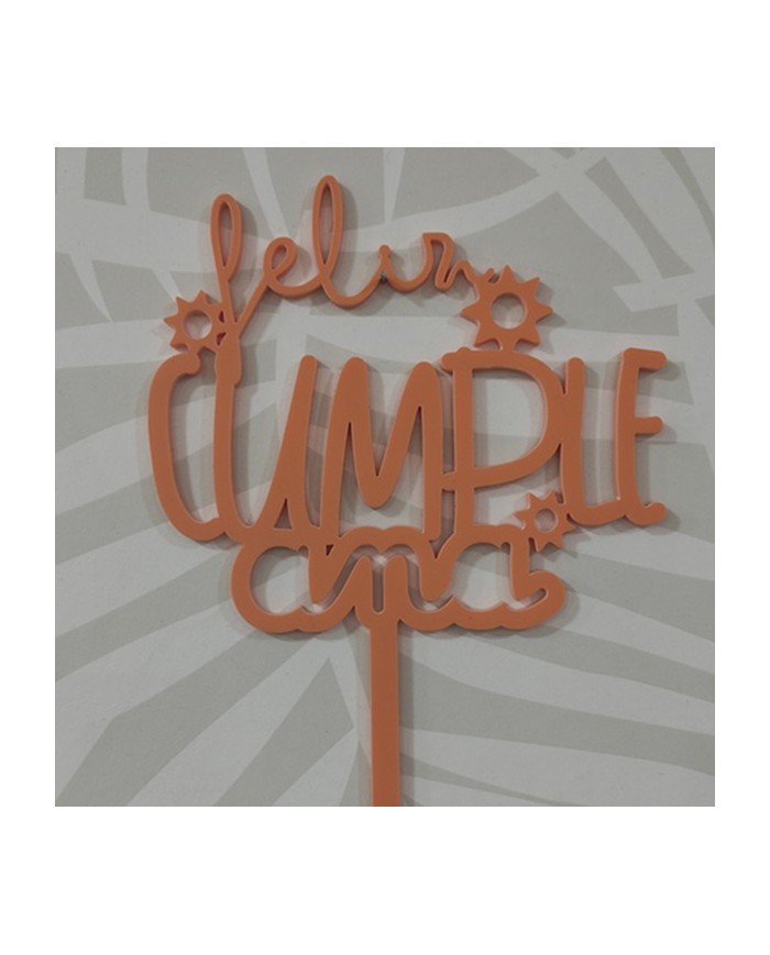 Topper Feliz Cumple Nombre con Soles Topper Feliz Cumple Nombre con Soles