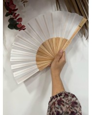 ABANICO PLACA Y PERLAS CON NOMBRE