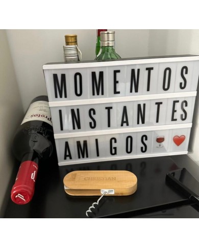 SACACORCHOS Y ABRIDOR BOTELLÍN CON NOMBRE SACACORCHOS Y ABRIDOR BOTELLÍN CON NOMBRE