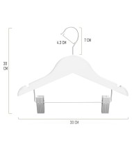 Percha infantil con pinza con nombre grabado