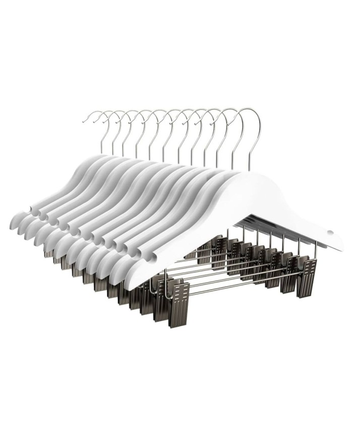 Percha infantil con pinza con nombre grabado