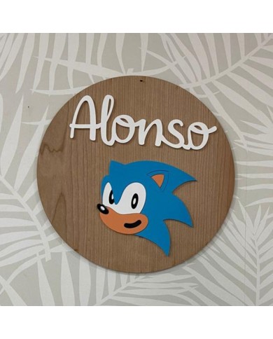 Cartel Sonic con Nombre