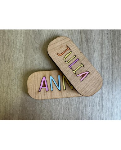 PLACA PUZZLE LETRAS DE COLORES