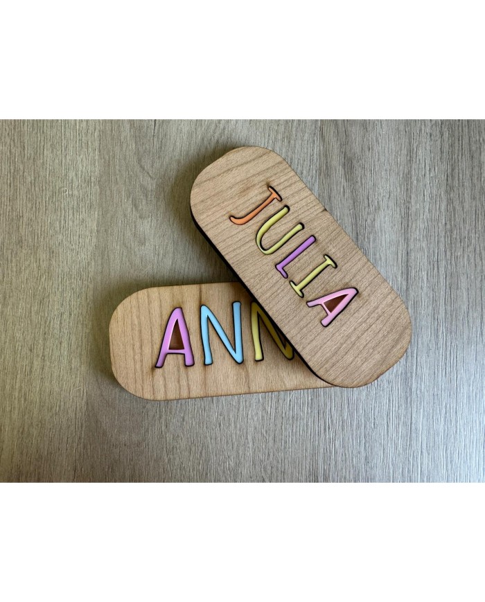 PLACA PUZZLE LETRAS DE COLORES