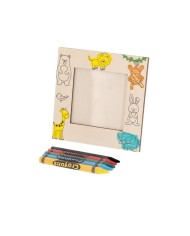 PORTAFOTOS ANIMALES CON CERAS DE COLORES Y NOMBRE GRABADO