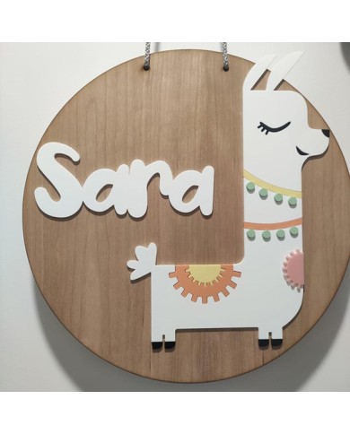 Cartel Llama con Nombre