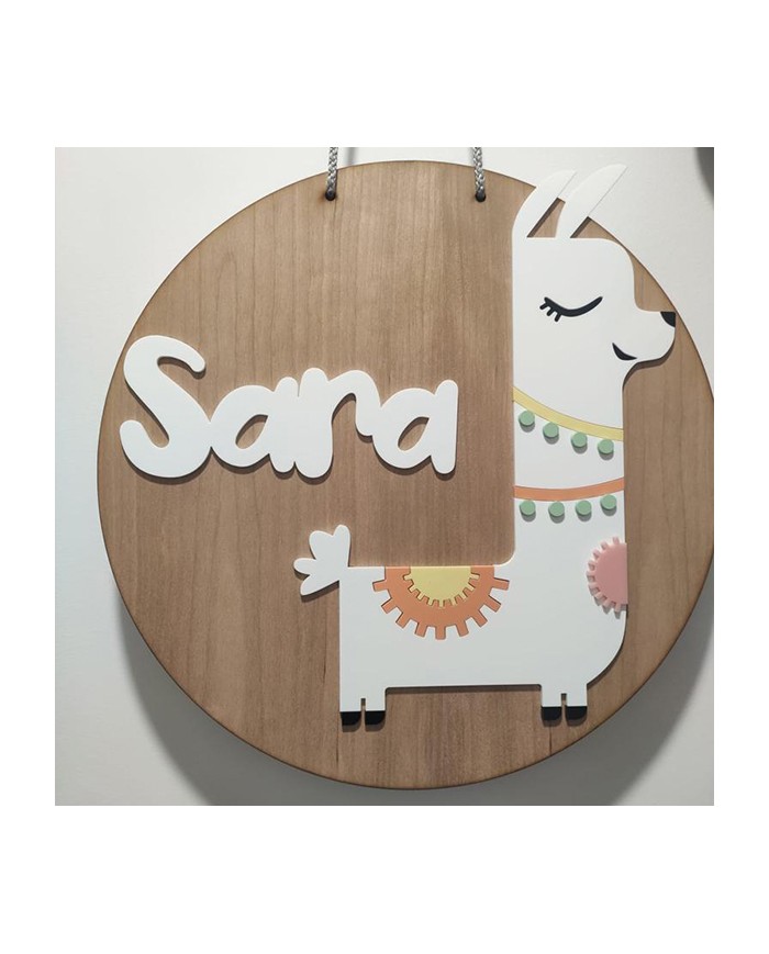 Cartel Llama con Nombre