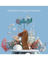 TOPPER SIRENA NOMBRE Y EDAD