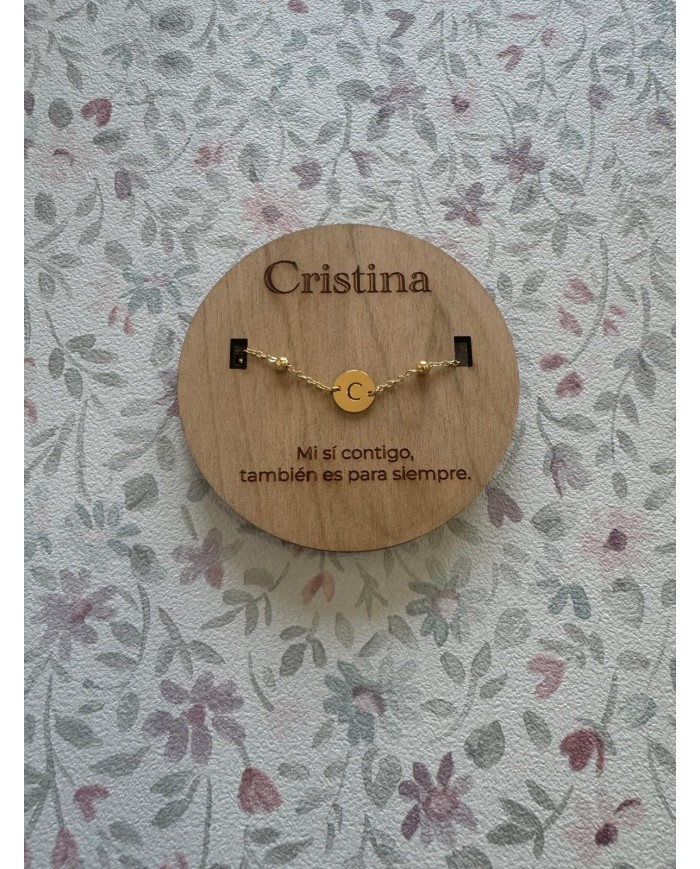 BASE DE MADERA PARA PULSERA CON NOMBRE