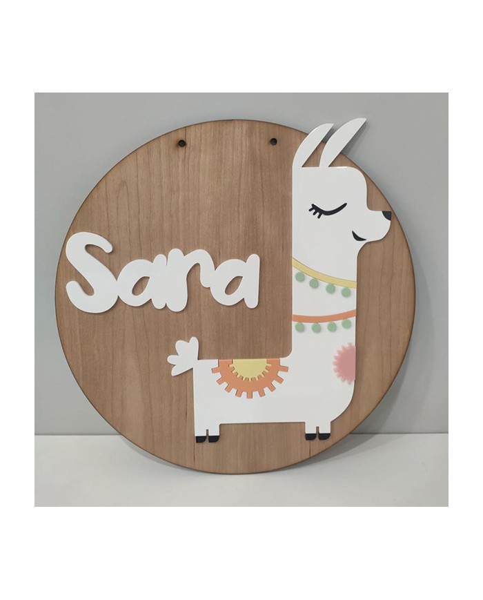 Cartel Llama con Nombre