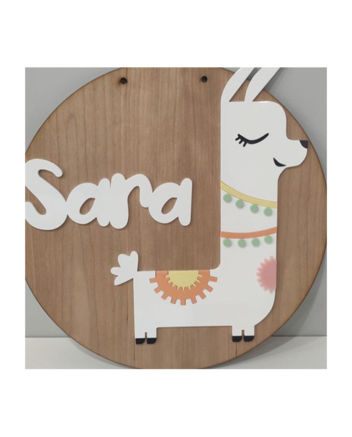 Cartel Llama con Nombre