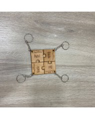 Llavero grupal Puzzle con 4 piezas