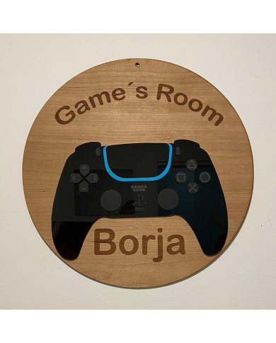 Cartel Game's Room con Nombre Cartel Game's Room con Nombre
